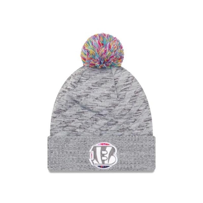 Cincinnati Bengals Gorra | New Era NFL Crucial Catch Sport Knit Beanie Mexico - Grises